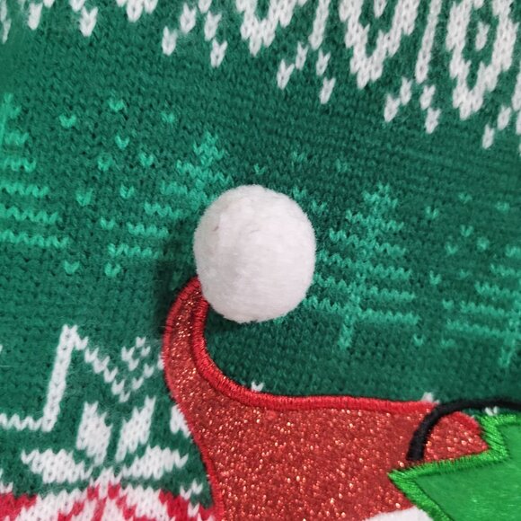 Ugly Christmas Sweater Adult SZ Medium Holiday Time Dinosaur T-Rex Funny - Picture 7 of 10